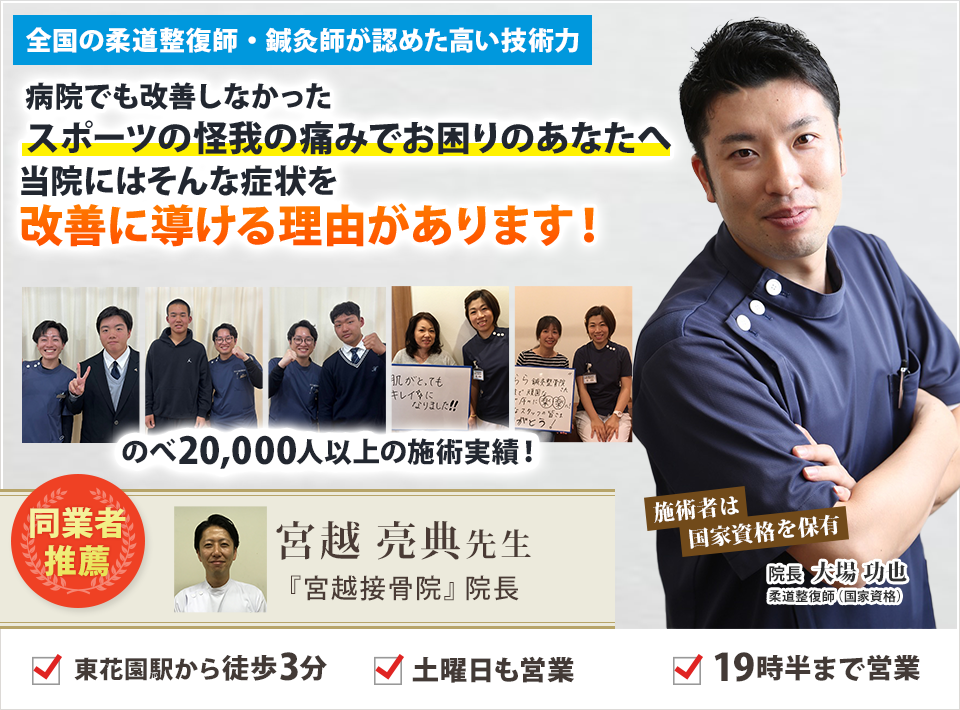 スポーツの怪我や痛みはゆらら鍼灸整骨院へ